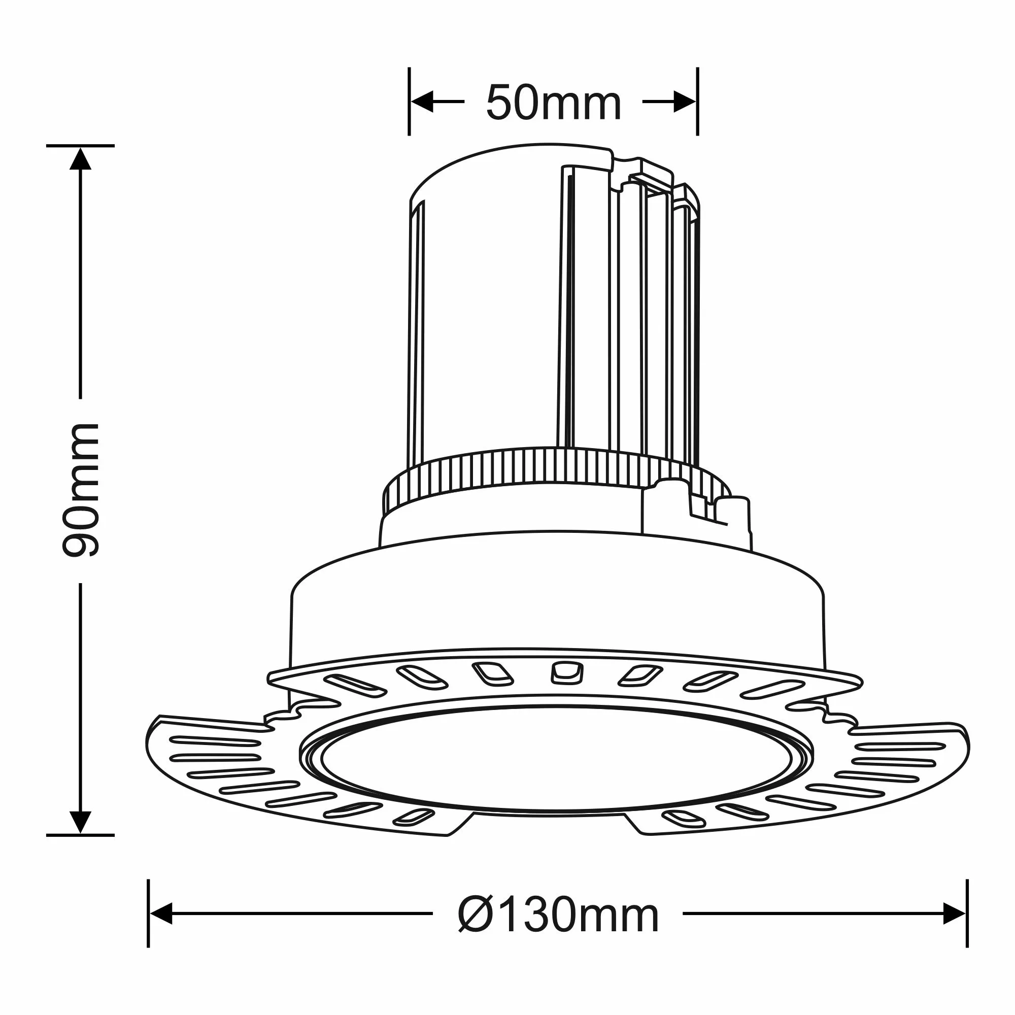 Basy 9 Tridonic Powered 9W 4000K 890lm 24° CRI>90 LED Engine, 250mA White Fixed Recessed Spotlight, IP20 DM201767  Dlux Basy 9